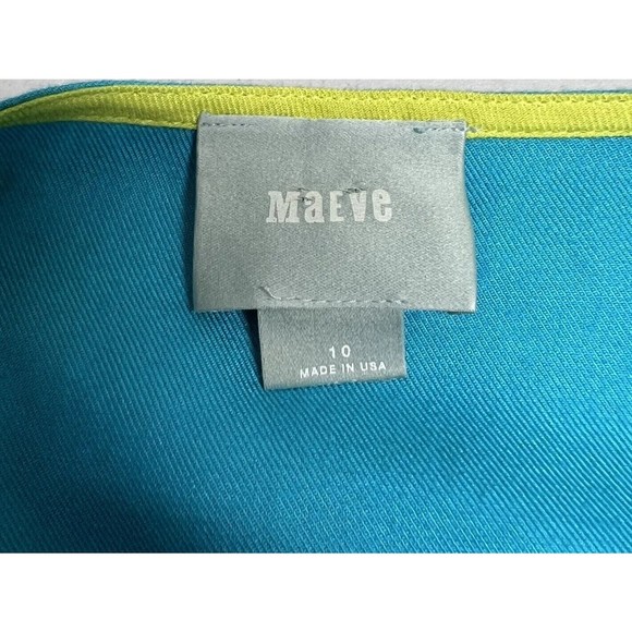 Maeve Anthropologie Colorblock Shift Dress Sz 10 Rayon Long Sleeve - Picture 8 of 10